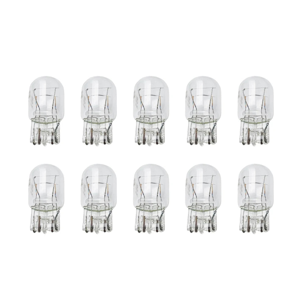 1 set di lampadine di ricambio per fanali posteriori, indicatori di direzione, stop e freni in vetro al quarzo trasparente da 12 V 580 7443 7440 T20 W21/5W, lampada alogena per auto 
