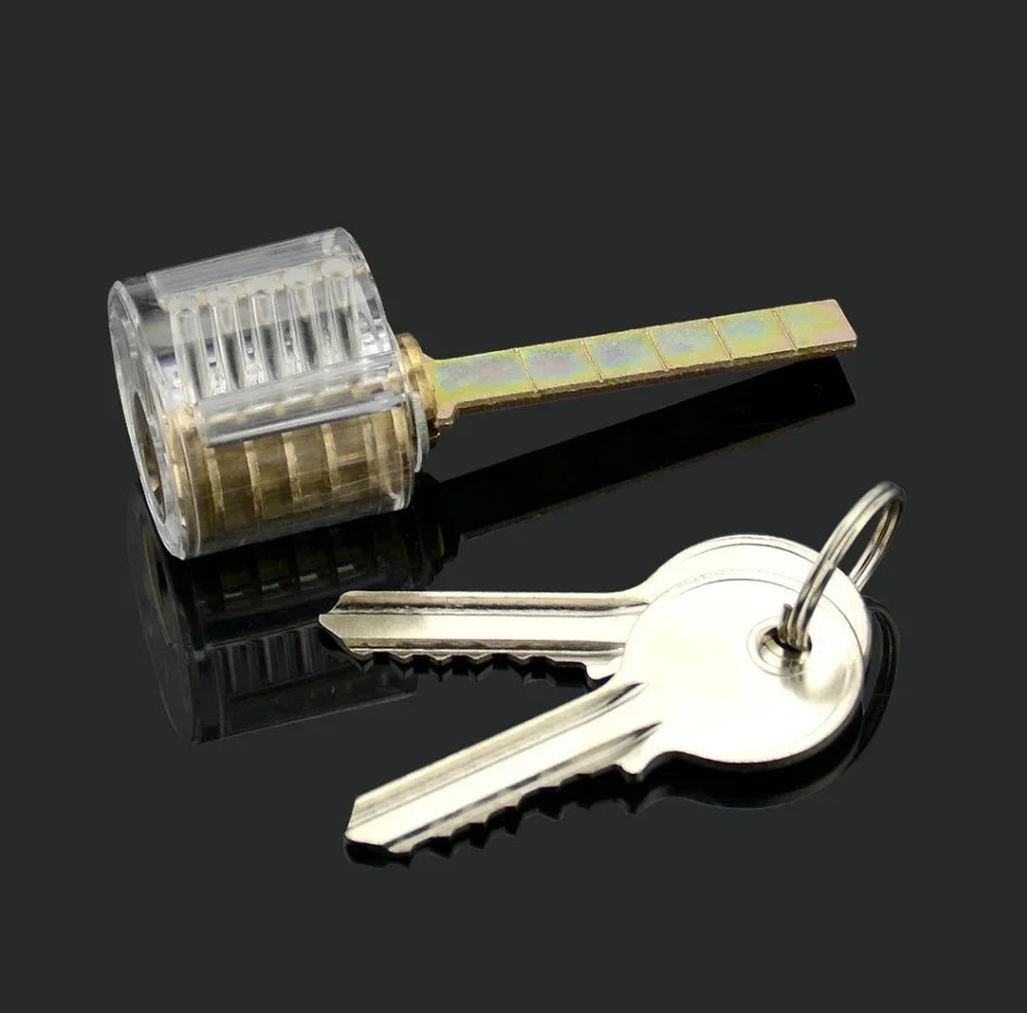 multi-pal Serrature trasparenti Strumenti di formazione per fabbro Set di grimaldelli visibili 