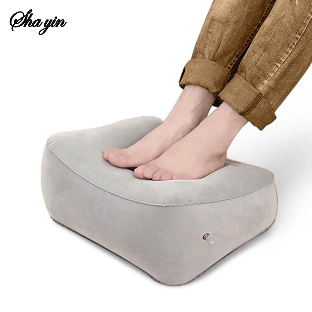 Cuscino poggiapiedi gonfiabile morbido in PVC Cuscino poggiapiedi gonfiabile Cuscino viaggio aereo Ufficio Casa Gambe su Piedi rilassanti Almohada