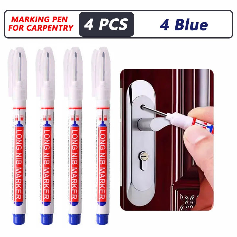 1-40 pezzi 20 mm foro profondo pennarello a punta lunga per penna perforatrice per metallo impermeabile bagno lavorazione del legno decorazione multiuso 