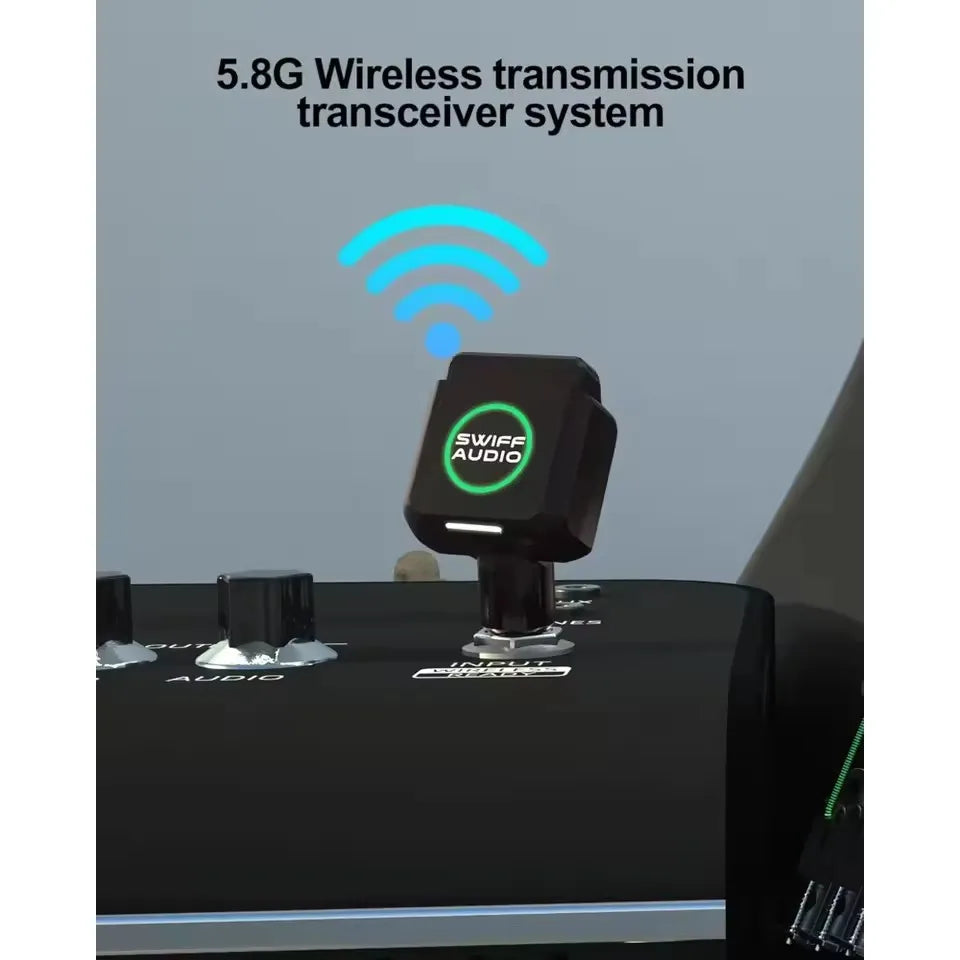 SWIFF AUDIO WX503 Sistema trasmettitore ricevitore digitale wireless per chitarra acustica, chitarra elettrica, basso elettrico 