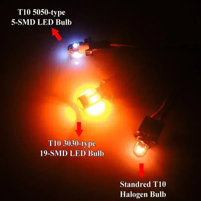 2 pezzi di luce di segnalazione a LED T10 12V per auto, arancione/ambra, posizione, parcheggio, luci della città, T10 168 194 282519SMD, accessori per lampadine a LED 