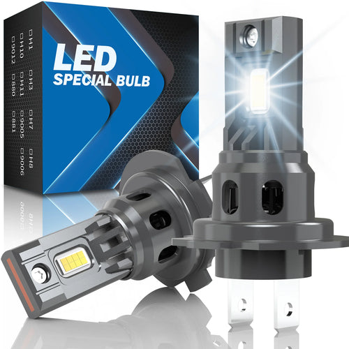قطعتان من مصابيح الضباب LED من النوع H7، مصابيح أمامية LED للسيارة، 6000 كلفن، لون أبيض شمسي، 100 واط، تحكم رقمي، مناسبة لسيارات كرايسلر 300 وباسيفيكا 200 