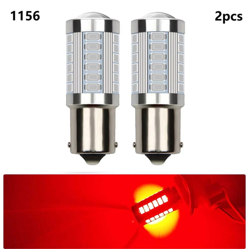XMJS 2 pezzi Lampadina LED per auto P21W 1156 BA15S P21/5W BAY15D 1157 12V 7000K Bianco Indicatore di direzione Freno Backup Retromarcia Luci di parcheggio Lampade 