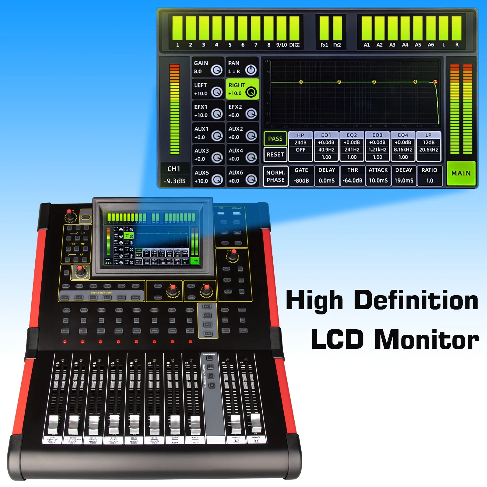 MD12 Professional Mixing Console 12 canali Mezclador Mixer audio digitale per studio/esibizioni dal vivo/chiesa 