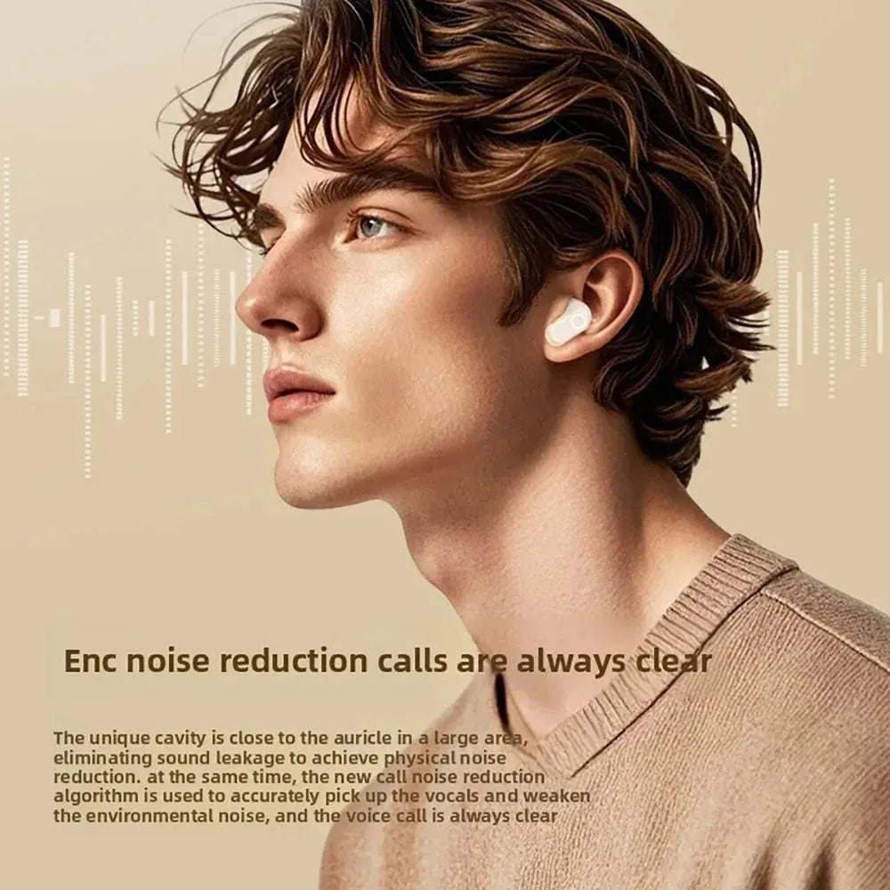 Nuove cuffie auricolari wireless in-ear Bluetooth 5.4, suono stereo HiFi, microfono integrato, cuffie con riduzione del rumore ENC per iPhone 