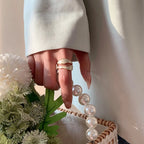 1 anello aperto regolabile geometrico in metallo smaltato bianco vintage a forma irregolare per donna e ragazza, gioielli alla moda, regali di compleanno 