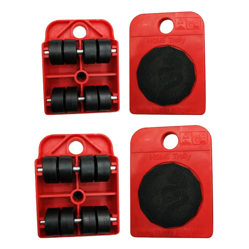 Set di rulli per il trasporto di mobili, set di strumenti per il sollevamento e lo spostamento, dispositivo per lo spostamento di oggetti pesanti, utensile manuale