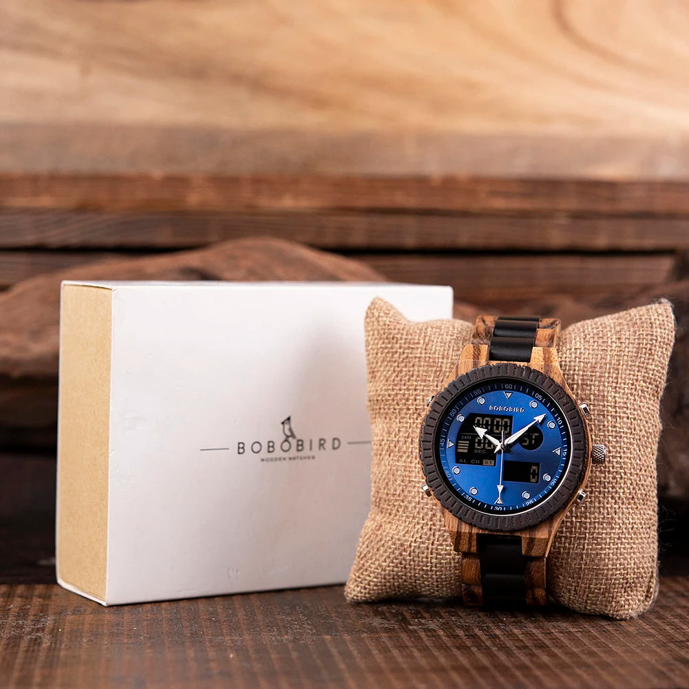 Orologio in liquidazione BOBOBIRD Design Orologio da polso al quarzo in legno per uomo Orologi dal buon rapporto qualità-prezzo Eco-regali Scatola misteriosa Invio casuale 