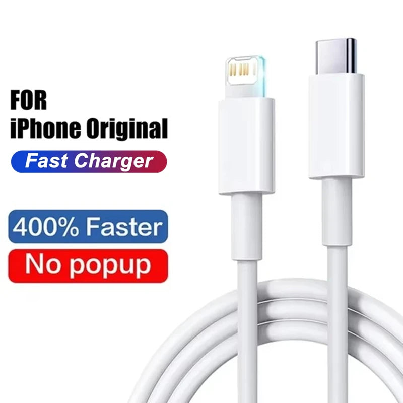 Cavo USB di ricarica rapida originale PD da 35 W per iPhone 14 8 7 Plus 13 12 11 Pro XS Max XR X Cavo di ricarica rapida USB C 1 m 1,5 m 2 m 3 m 