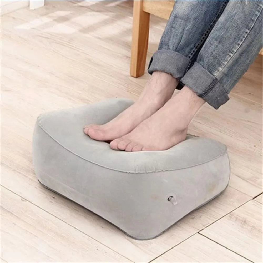 Cuscino poggiapiedi gonfiabile morbido in PVC Cuscino poggiapiedi gonfiabile Cuscino viaggio aereo Ufficio Casa Gambe su Piedi rilassanti Almohada