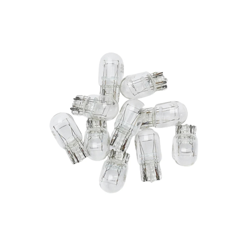 1 set di lampadine di ricambio per fanali posteriori, indicatori di direzione, stop e freni in vetro al quarzo trasparente da 12 V 580 7443 7440 T20 W21/5W, lampada alogena per auto 