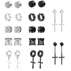 1-12 paia di orecchini a bottone magnetici alla moda, orecchini finti non piercing, regalo per uomo e donna. 