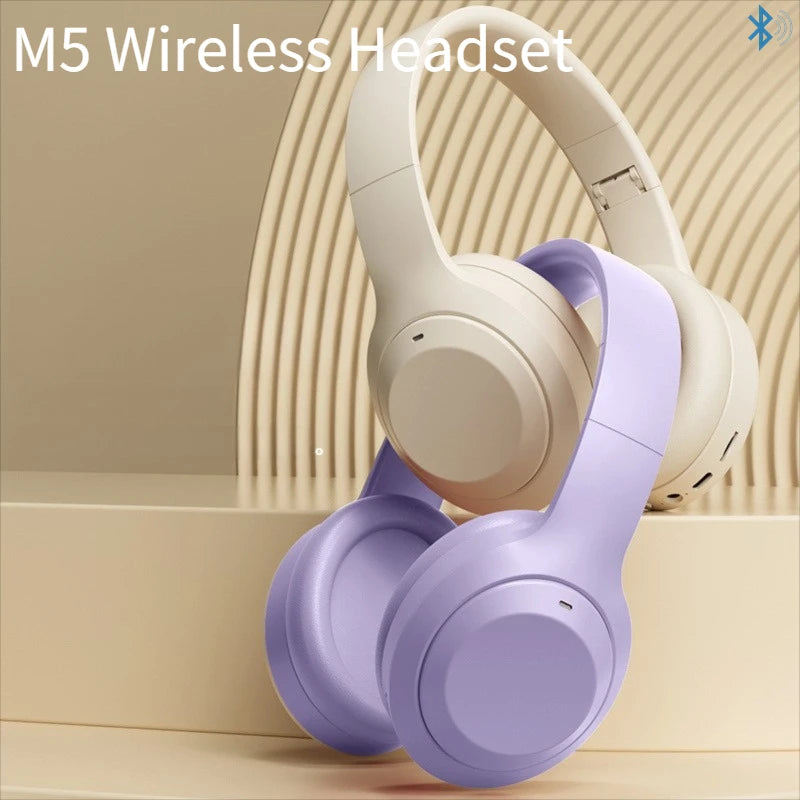 Cuffie stereo HIFI M5 over-ear, cuffie wireless Bluetooth 5.3, auricolari sportivi da gioco, supporto TF/AUX, riduzione del rumore 