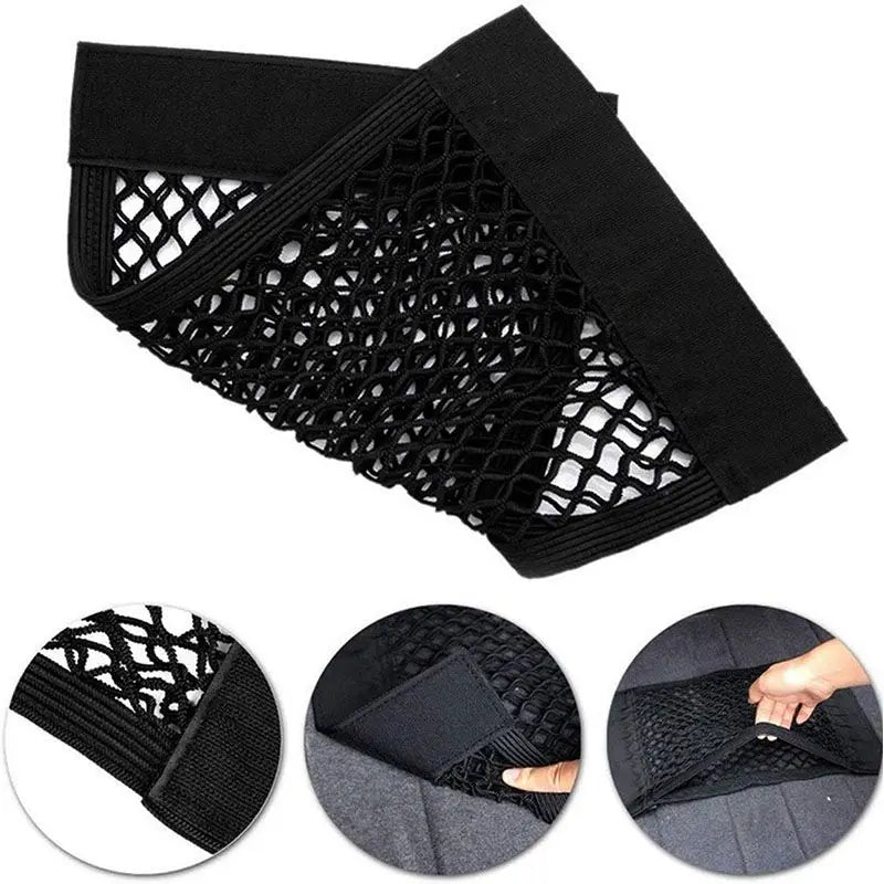 Organizer universale in rete per bagagliaio auto, tasca portaoggetti in velcro, borsa portaoggetti elastica per veicoli, accessori interni in rete per auto