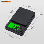 Bilancia tascabile digitale, pesa grammi, precisione 500 g/0,01 g, mini bilancia per gioielli 