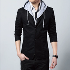 Blazer con cappuccio da uomo in stile street
