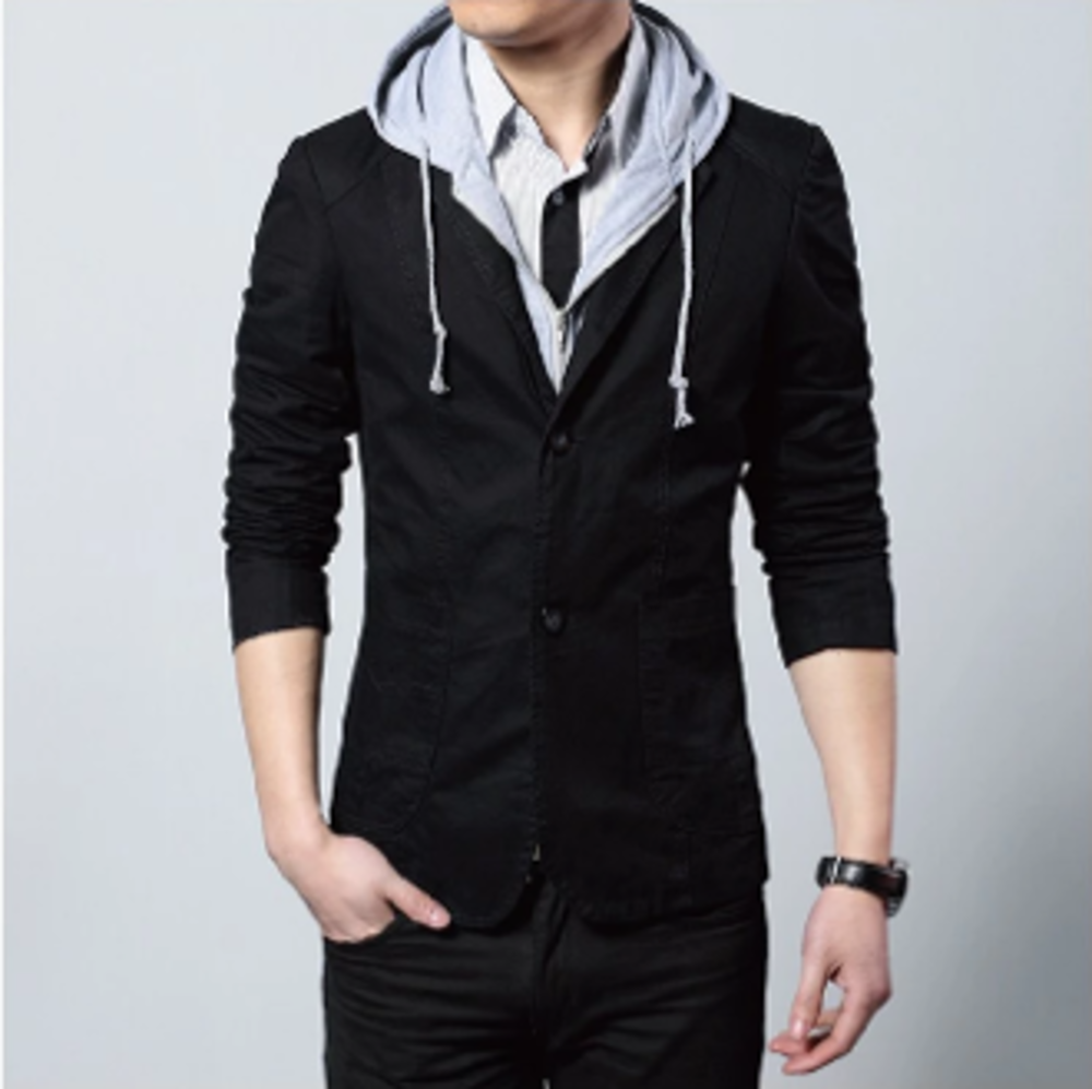 Blazer con cappuccio da uomo in stile street