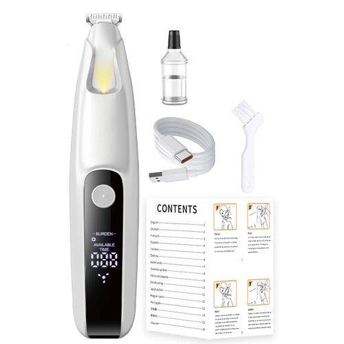Comodo taglia zampe per cani a LED con display LCD, completamente impermeabile, per zampe di gatto 