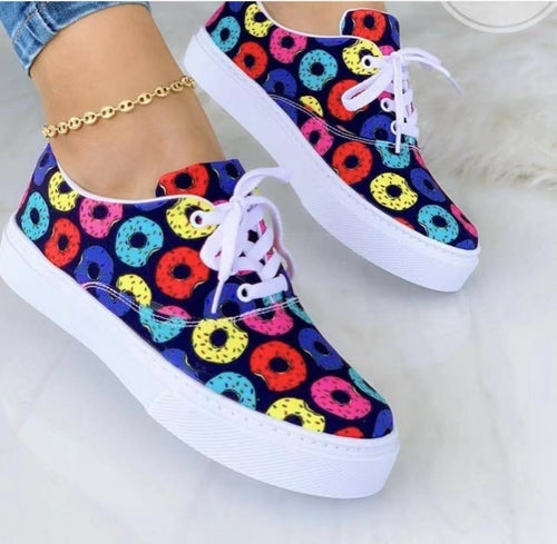 Scarpe da ginnastica da donna alla moda Graffiti 2022 