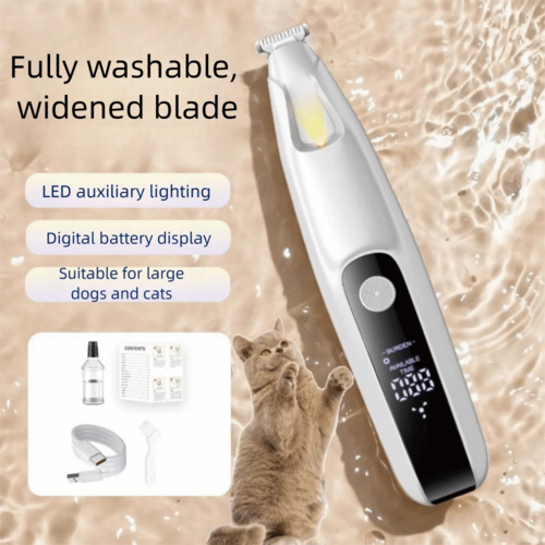 Comodo taglia zampe per cani a LED con display LCD, completamente impermeabile, per zampe di gatto 