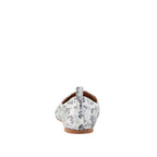 Ballerine da donna in pelle di serpente color argento Socialite