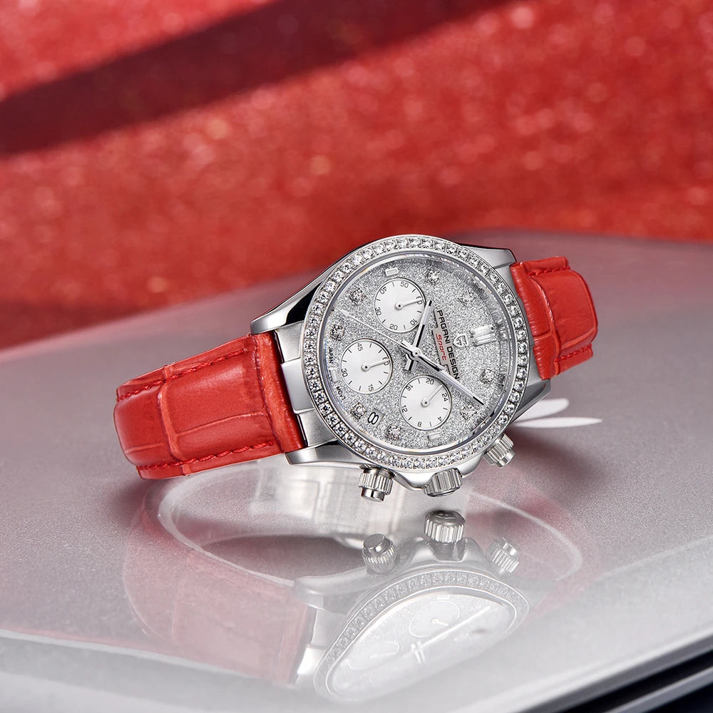 PAGANI DESIGN 1730 Fashion Multifunctional Women's Quartz Watch Luxury Sapphire Glass Watch Women's Exquisite Packaging Gift Box