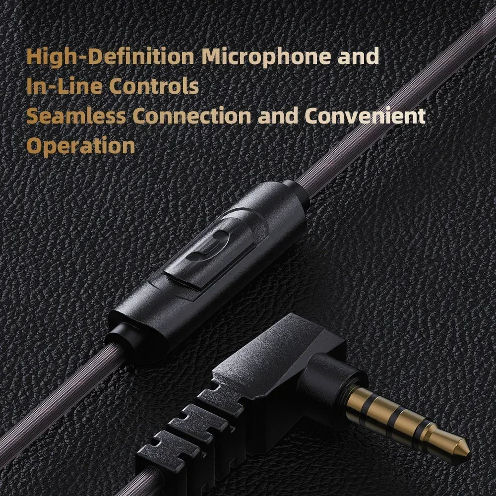 Nuovi auricolari QKZ 15D Dynamic Surround Sound Bass, auricolari con microfono, ingresso AUX da 3,5 mm, auricolari sportivi HIFI con cancellazione del rumore 