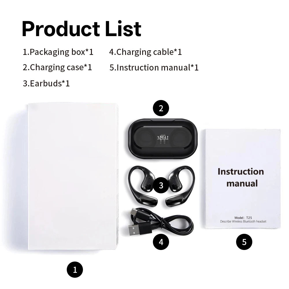 Auricolari traduttori AI MSAI T23 138 lingue App di traduzione multilingue Bluetooth a bassa latenza Traduzione offline in tempo reale