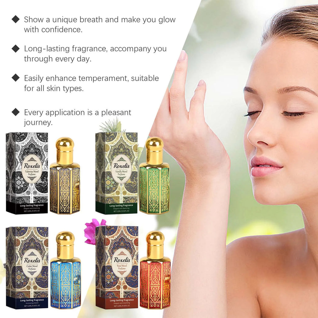 Profumo floreale da 12 ml, vaniglia, cedro, rosa, profumo a lunga durata, spray di profumo di lusso, profumo arabo, profumo per donna. 