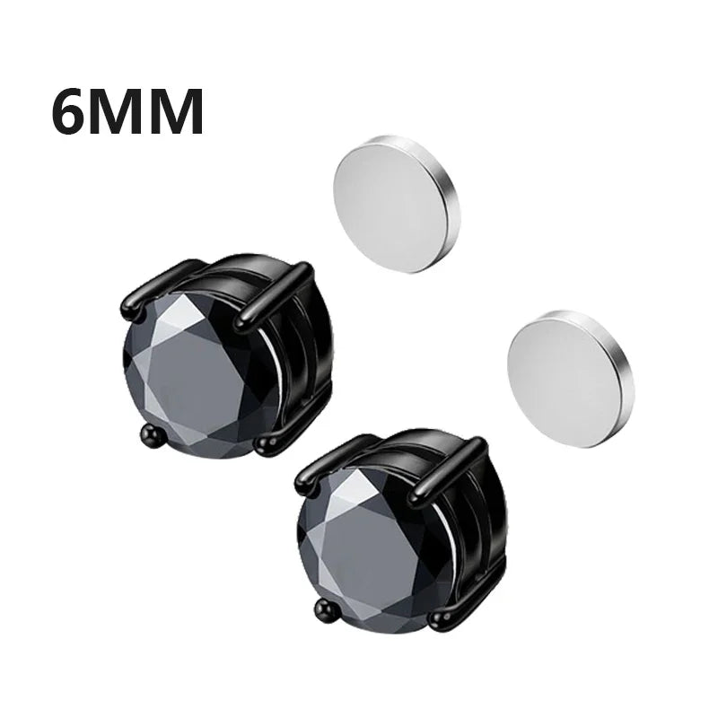 1-12 paia di orecchini a bottone magnetici alla moda, orecchini finti non piercing, regalo per uomo e donna. 