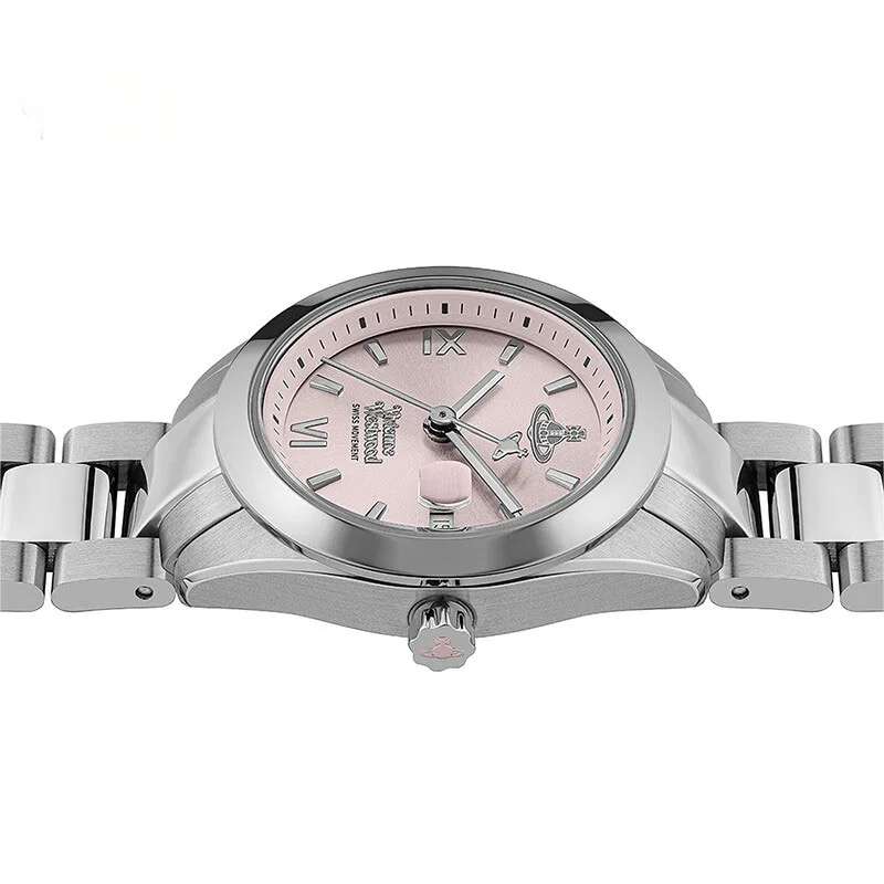 Vivienne Westwood Orologio da donna al quarzo rosa elegante e lussuoso 
