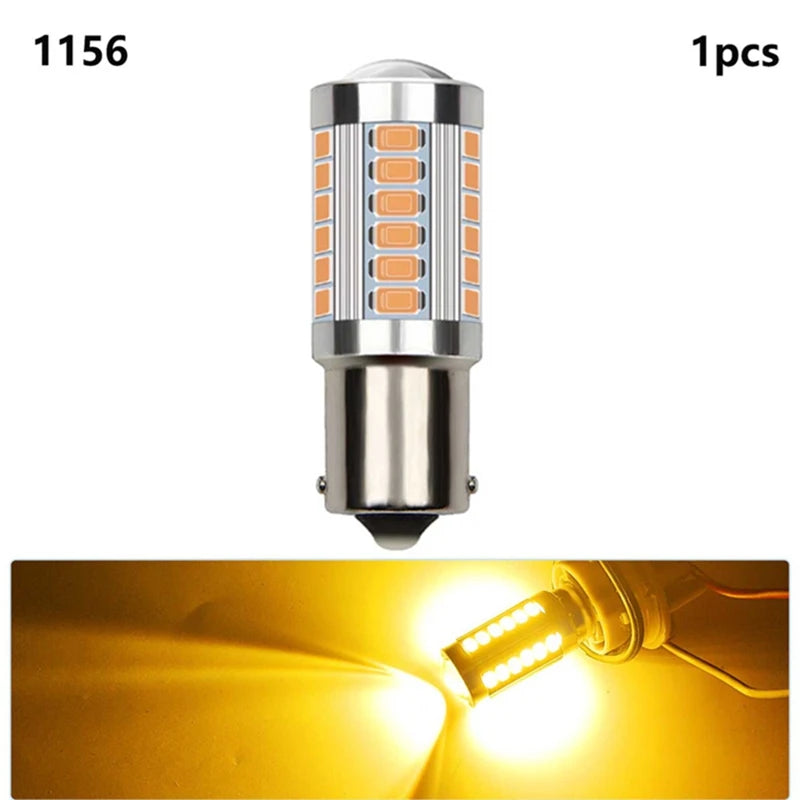 XMJS 2 pezzi Lampadina LED per auto P21W 1156 BA15S P21/5W BAY15D 1157 12V 7000K Bianco Indicatore di direzione Freno Backup Retromarcia Luci di parcheggio Lampade 
