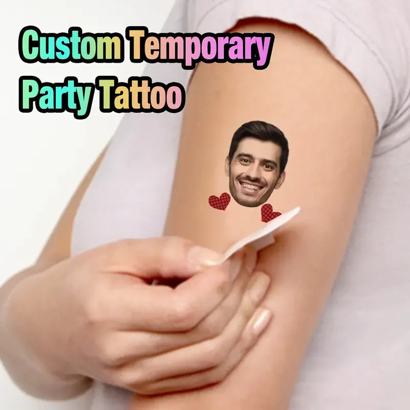 Adesivo per tatuaggio temporaneo personalizzato per San Valentino, design divertente, amore, cuore, festa, anniversario, matrimonio, coppie, bambini, ragazzo, regalo, 15 pezzi 