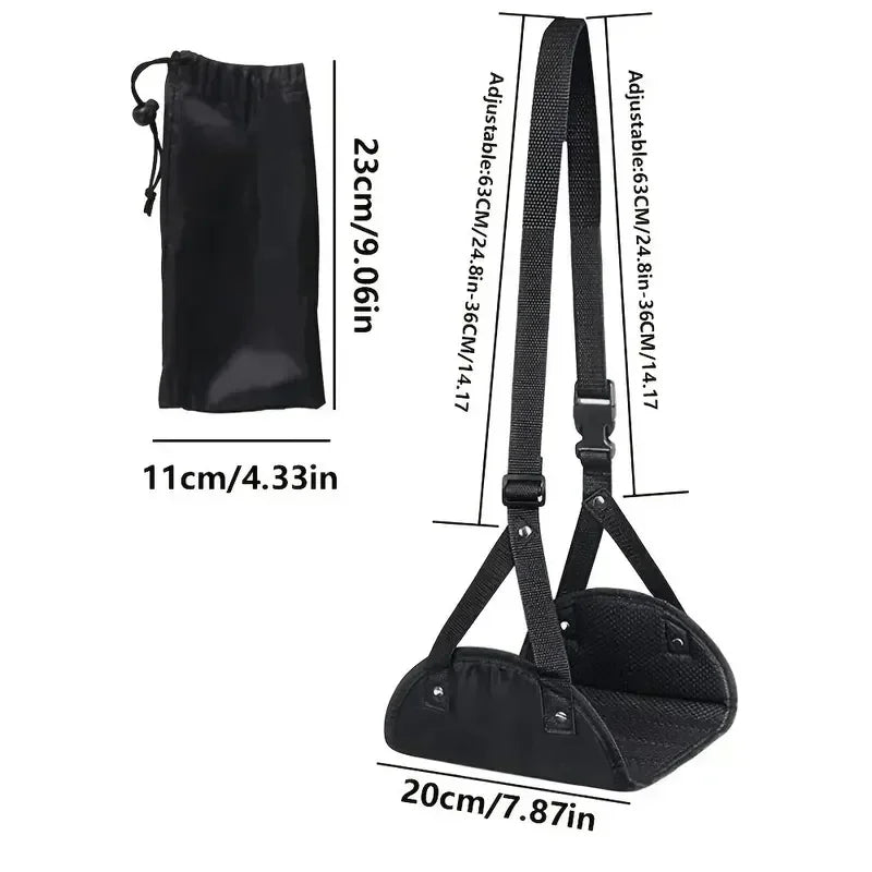 Tappetino portatile per piedi - Tappetino per poggiapiedi da ufficio con cinturino regolabile, amaca per piedi, tappetino per piedi Lazy Man Magic Travel Magic Travel Airplane 