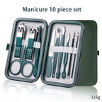 Set manicure da 6-9 pezzi con custodia in pelle, kit di strumenti professionali per la cura dei piedi e del viso, set di tagliaunghie in acciaio inossidabile, regalo 