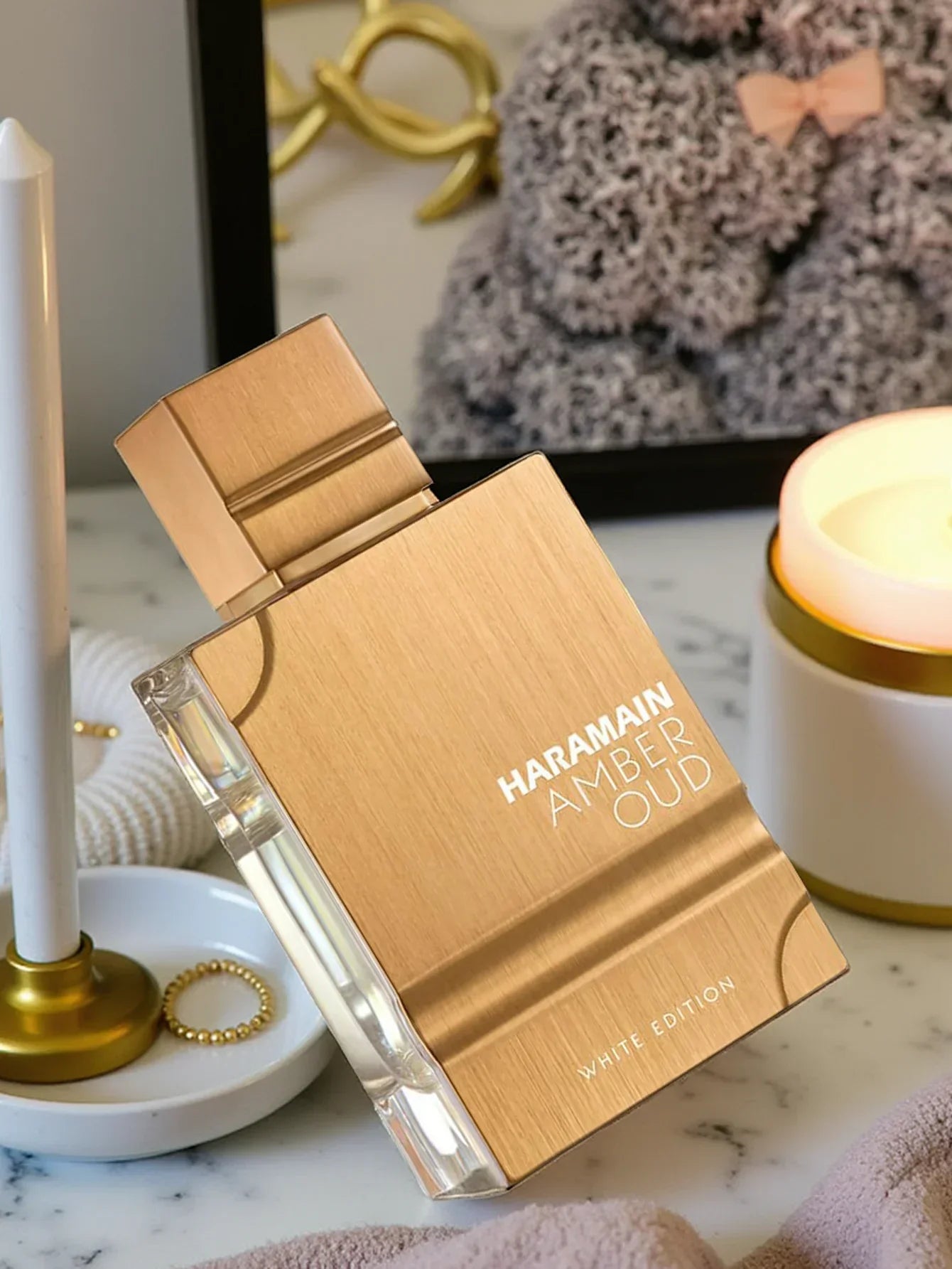 Al Haramain Amber Oud White Edition EDP 2.0oz / 60ml – Fresh Woody Amber Long Lasting Cologne, Ideal Christmas Gift for Men