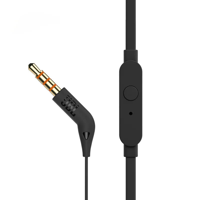 JBL TUNE 110 Cuffie auricolari cablate ufficialmente autorizzate Microfono integrato Interfaccia da 3,5 mm Cuffia auricolare in silicone per chiamate sportive