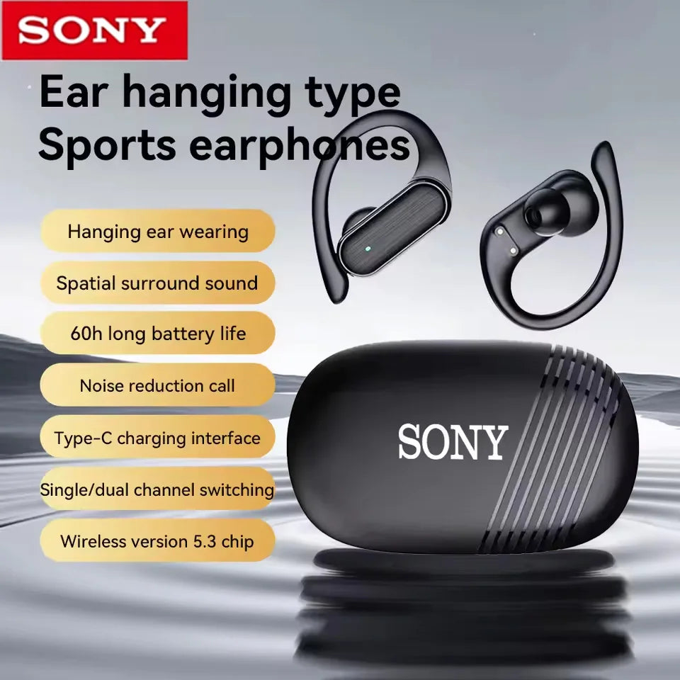 Auricolari originali Sony Bluetooth 5.3 TWS Cuffie HiFi wireless con ganci auricolari per corsa, sport, chiamate, giochi, display LED 