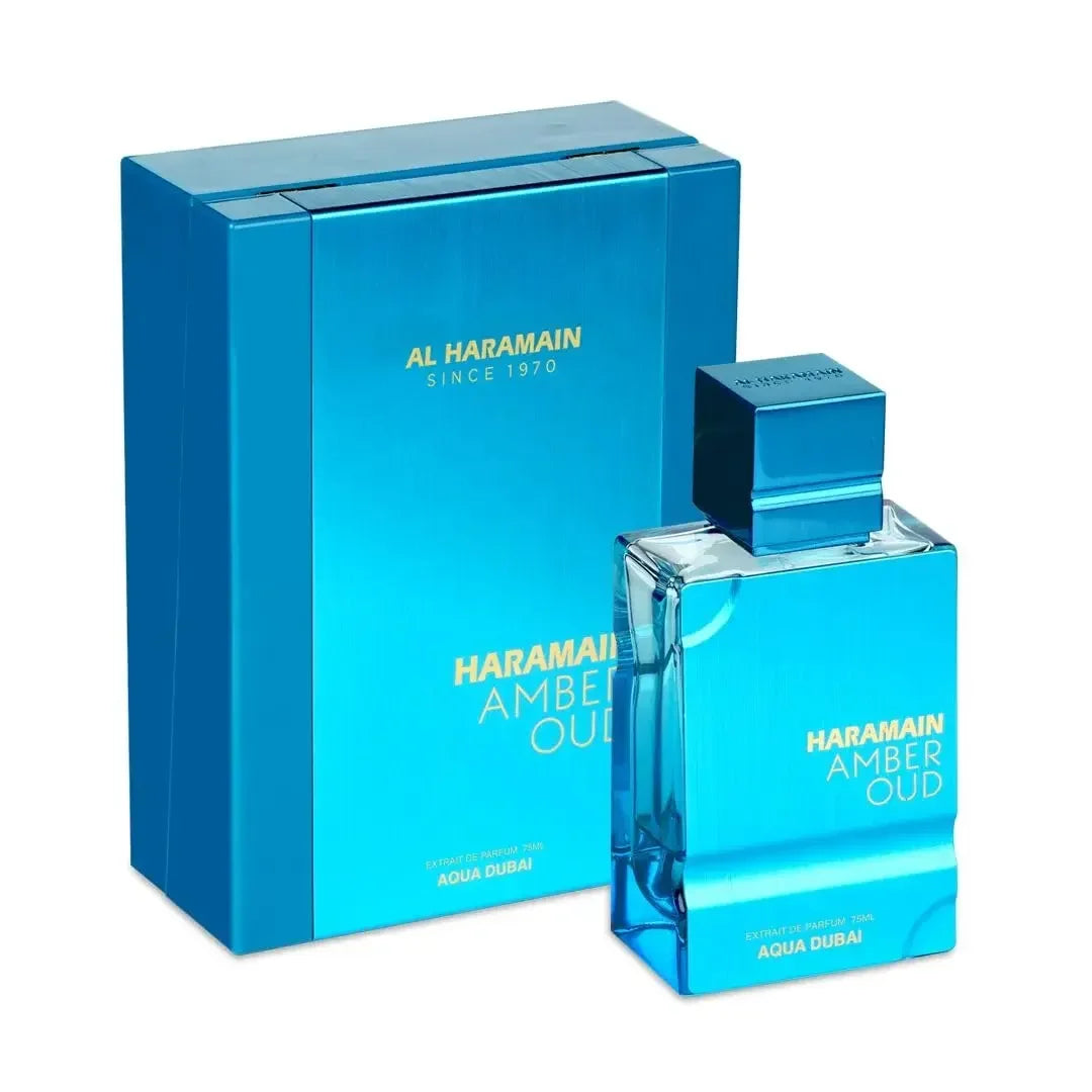 Al Haramain Amber Oud Aqua Extrait De Parfum 60ml / 2.0oz – Fresh Aquatic Long Lasting Unisex Perfume Gift for Christmas