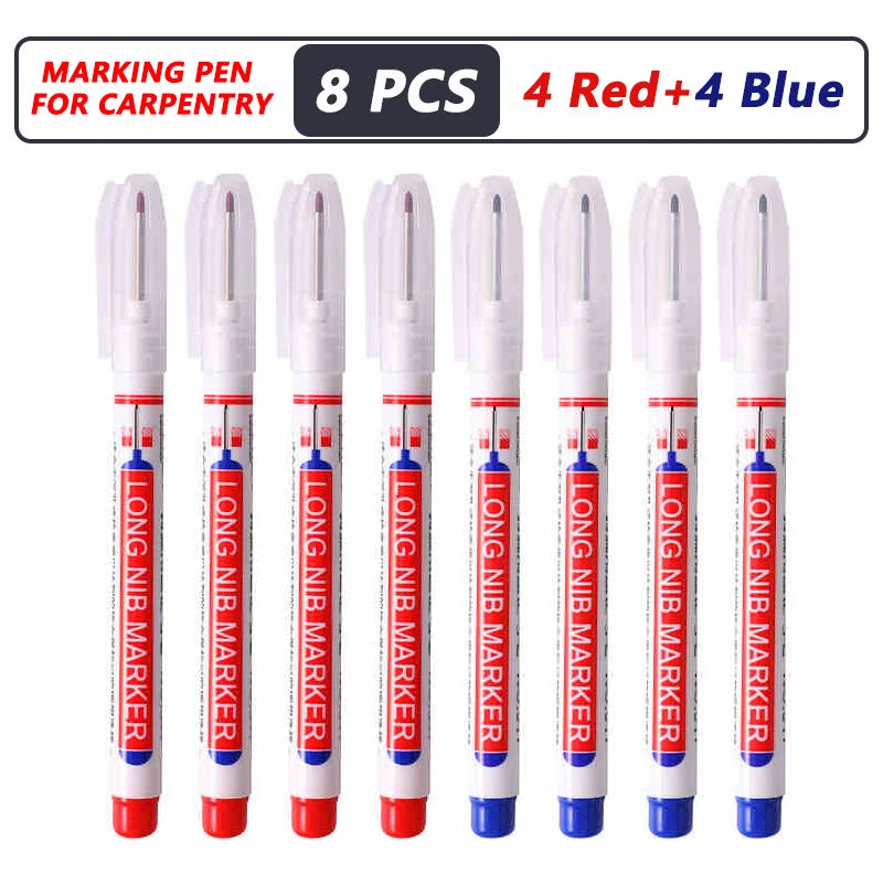 1-40 pezzi 20 mm foro profondo pennarello a punta lunga per penna perforatrice per metallo impermeabile bagno lavorazione del legno decorazione multiuso 