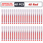 1-40PCS 20mm Deep Hole Long Nib Head Markers For Metal Perforating Pen Waterproof Bathroom Woodworking Decoration Multi-Purpose