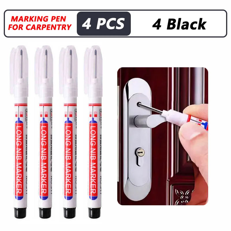 1-40 pezzi 20 mm foro profondo pennarello a punta lunga per penna perforatrice per metallo impermeabile bagno lavorazione del legno decorazione multiuso 