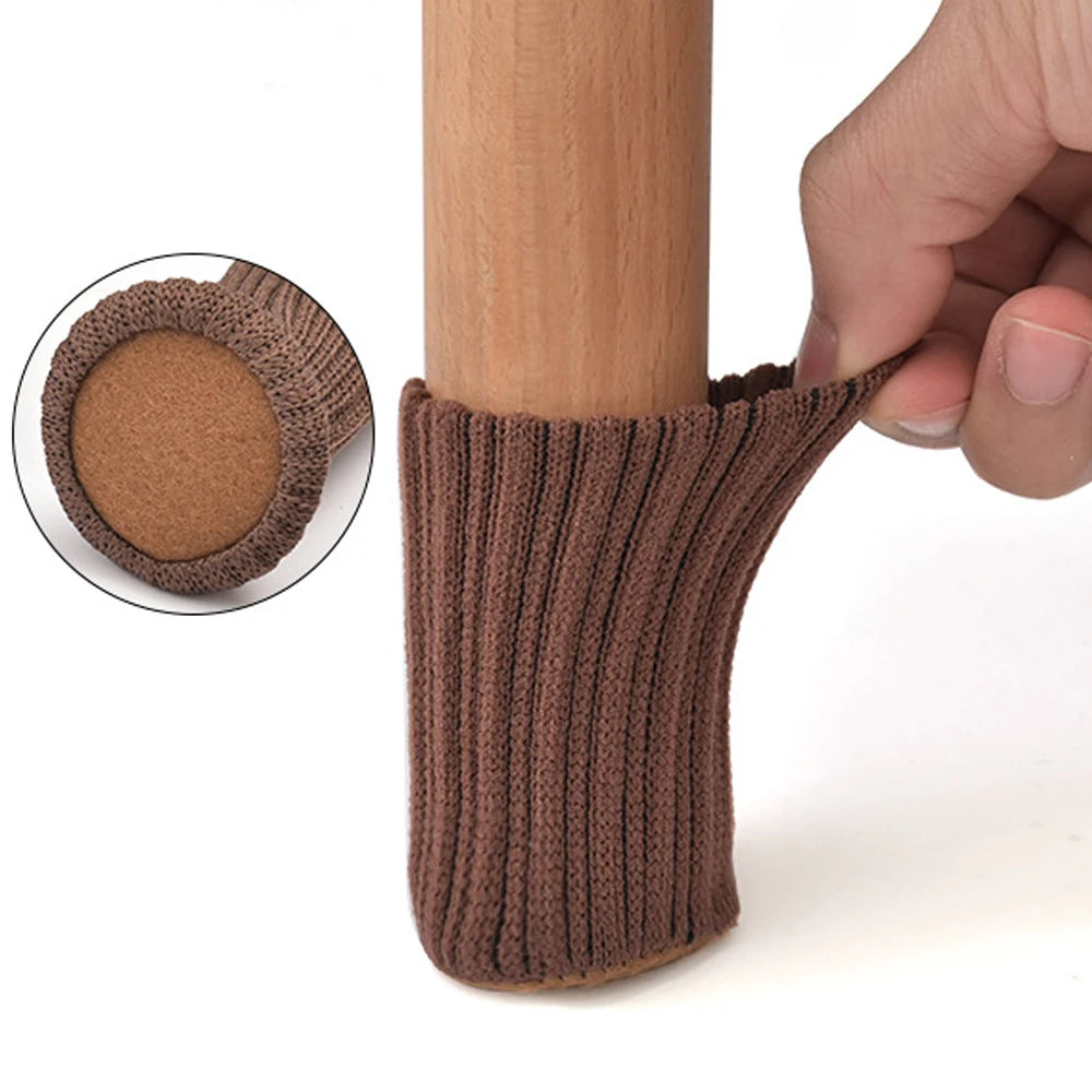 16 pezzi di calze per gambe di sedie, piedini per mobili lavorati a maglia, protezioni per pavimenti, cuscinetti antiscivolo, calze per gambe di sedie da tavolo spesse e silenziose