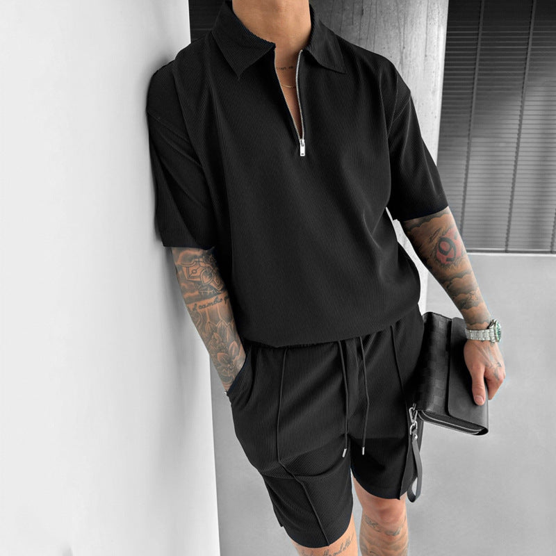 Abbigliamento estivo da uomo, abiti da uomo, nuovi polo con cerniera, casual, corti