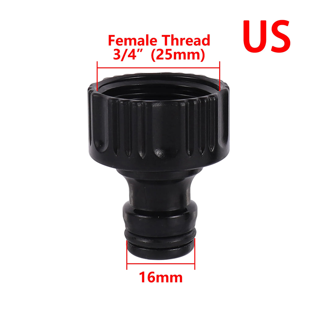 Raccordo filettato US/EU da 3/4 di pollice, connettore rapido per tubo da giardino da 16 mm, connettore rapido per irrigazione 
