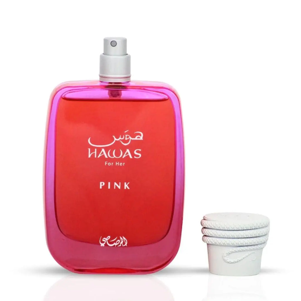 Rasasi Hawas Pink Eau De Parfum 100ml Dolce Floreale Fruttato Profumo Unisex di Lunga Durata Regalo di Lusso per Natale e Ringraziamento 