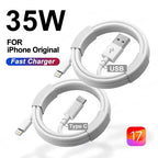Cavo USB di ricarica rapida originale PD da 35 W per iPhone 14 8 7 Plus 13 12 11 Pro XS Max XR X Cavo di ricarica rapida USB C 1 m 1,5 m 2 m 3 m 