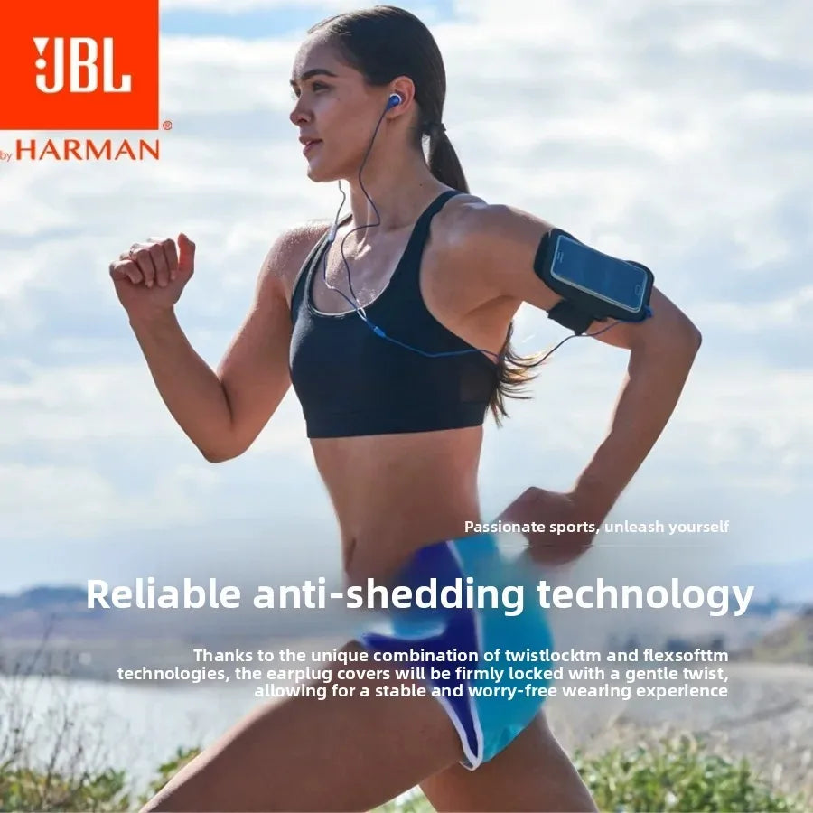 JBL ENDURRUN 2 Cuffie auricolari ufficialmente autorizzate, microfono integrato, cuffie sportive cablate, impermeabili, bassi potenti