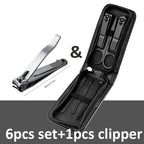 Set manicure da 6-9 pezzi con custodia in pelle, kit di strumenti professionali per la cura dei piedi e del viso, set di tagliaunghie in acciaio inossidabile, regalo 
